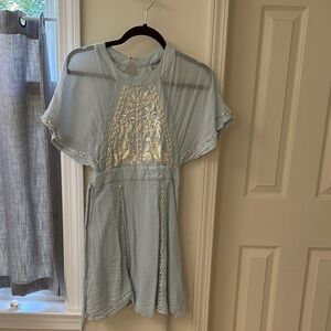 ASOS Soft Blue Embroidered Dress